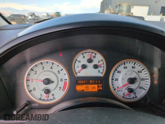 2011 Nissan Titan Pro-4X with VIN 1N6BA0EC3BN322837, listed as a Copart auction lot 60617675 with 196,657 mi miles and Salvage title. Bid and sale history available at DreamBid. Image 9.