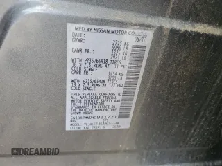 2017 Nissan Pathfinder S with VIN 5N1DR2MN0HC911721, listed as a Copart auction lot 55223785 with 98,049 mi miles and Clean Title. Bid and sale history available at DreamBid. Image 13.