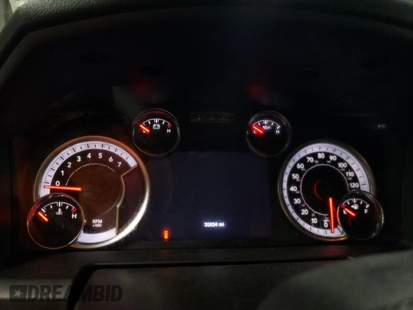 2023 Ram 1500 SLT z VIN 1C6RR6LG7PS580197, wystawiony jako Copart lot #46918675 z przebiegiem 20 034 mil mil oraz Nie do naprawy • Non repairable. Historia ofert i sprzedaży dostępna na DreamBid. Obrazek 9.