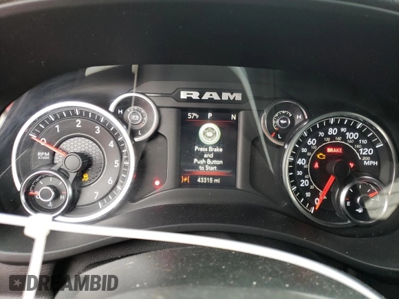 2022 Ram 2500 Tradesman with VIN 3C6UR5HJ8NG346549, listed as a Copart auction lot 77816184 with 43,315 mi miles and Salvage title. Bid and sale history available at DreamBid. Image 9.