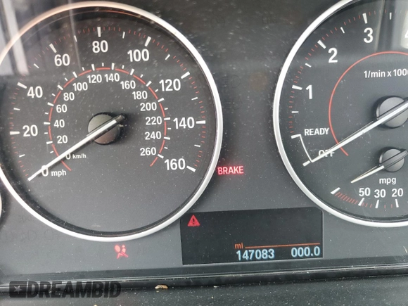 2014 BMW 3 Series 328i with VIN WBA3C1C50EK105938, listed as a Copart auction lot 57499235 with 147,083 mi miles and Salvage title. Bid and sale history available at DreamBid. Image 9.