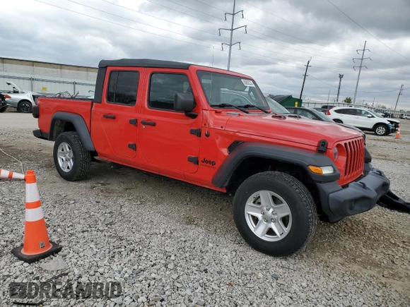 2020 Jeep Gladiator Sport S with VIN 1C6HJTAG0LL131338, listed as a Copart auction lot 50883235 with 50,547 mi miles and Salvage title. Bid and sale history available at DreamBid. Image 4.