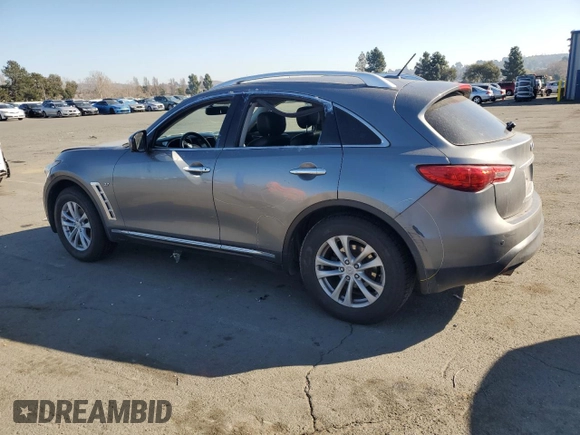2014 Infiniti QX70 with VIN JN8CS1MW2EM413392, listed as a Copart auction lot 42974095 with 192,020 mi miles and Salvage Title. Bid and sale history available at carsss.com. Image 2.