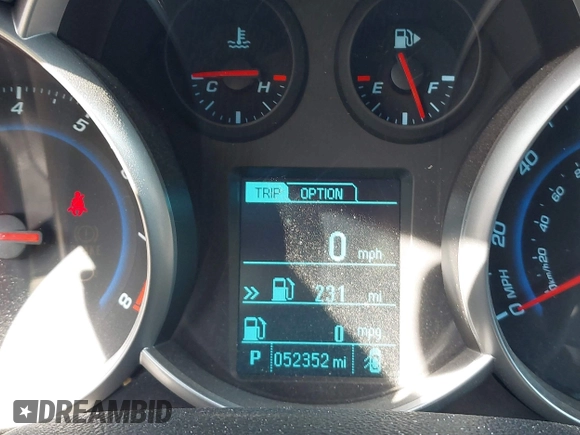 2014 Chevrolet Cruze 1LT with VIN 1G1PC5SB8E7383467, listed as a IAAI auction lot 41798352 with 52,352 mi miles and . Bid and sale history available at DreamBid. Image 7.