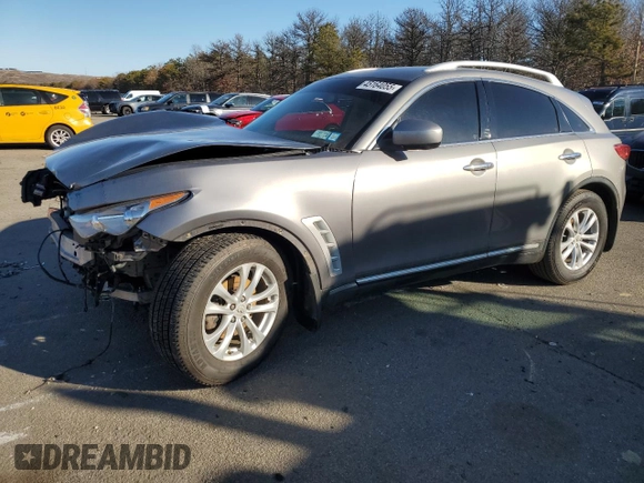 2010 Infiniti FX with VIN JN8AS1MWXAM855967, listed as a Copart auction lot 45164055 with 164,531 mi miles and Salvage Title. Bid and sale history available at carsss.com. Image 1.