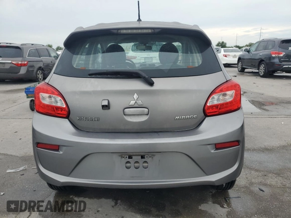 2018 Mitsubishi Mirage ES with VIN ML32A3HJ5JH004507, listed as a Copart auction lot 55047635 with 74,597 mi miles and Salvage title. Bid and sale history available at DreamBid. Image 6.