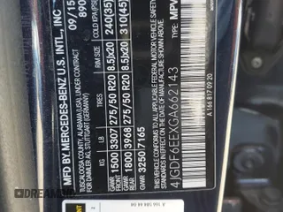 2016 Mercedes-Benz GL with VIN 4JGDF6EEXGA662143, listed as a Copart auction lot 76980574 with 0 mi miles and Salvage Title. Bid and sale history available at carsss.com. Image 15.