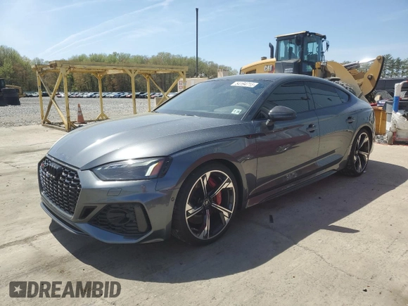 2023 Audi RS 5 Sportback z VIN WUAAWCF55PA902979, wystawiony jako Copart lot #54194715 z przebiegiem 9 576 mil mil oraz Szkoda całkowita • Salvage title. Historia ofert i sprzedaży dostępna na DreamBid. Obrazek 1.