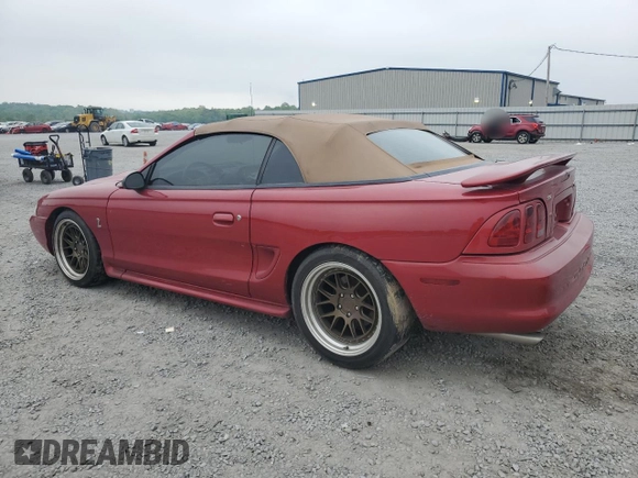 1996 Ford Mustang Cobra with VIN 1FALP46V7TF187912, listed as a Copart auction lot 54401505 with 116,465 mi miles and Salvage title. Bid and sale history available at DreamBid. Image 2.