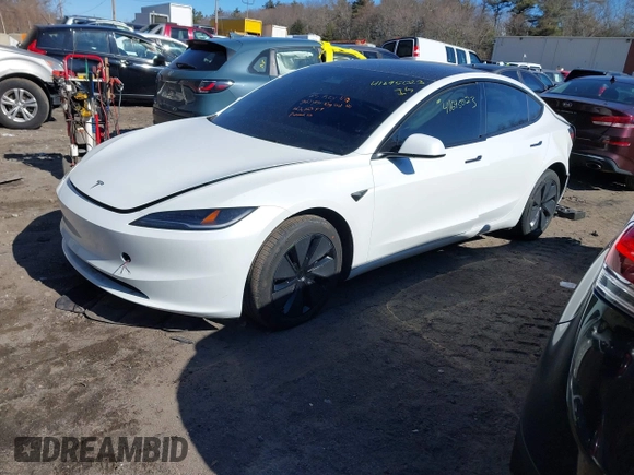 2025 Tesla Model 3 Long Range with VIN 5YJ3E1EB4SF914979, listed as a IAAI auction lot 41695023 with 2,263 mi miles and . Bid and sale history available at DreamBid. Image 16.