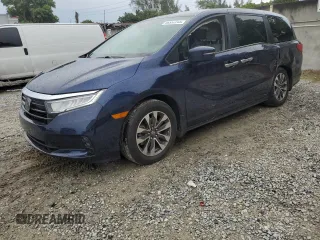 2023 Honda Odyssey EX-L with VIN 5FNRL6H69PB006143, listed as a Copart auction lot 46552245 with 30,674 mi miles and Salvage Title. Bid and sale history available at carsss.com. Image 1.