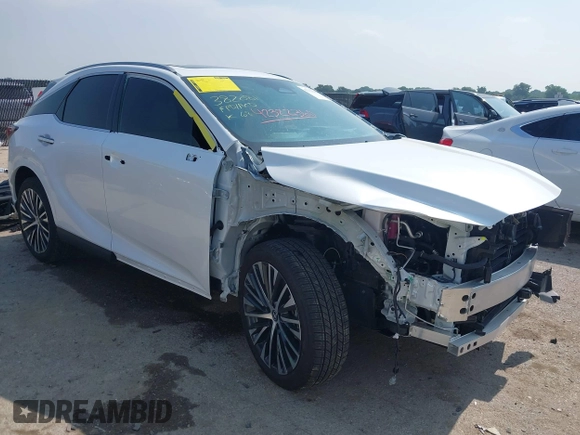 2025 Lexus RX 350h with VIN 2T2BBMCA7SC071814, listed as a IAAI auction lot 42322360 with 4,112 mi miles and . Bid and sale history available at DreamBid. Image 1.