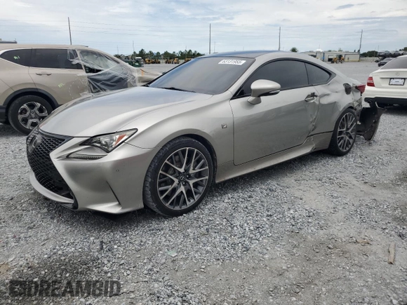 2015 Lexus RC 350 F Sport with VIN JTHHE5BC3F5009665, listed as a Copart auction lot 63131955 with 117,132 mi miles and Salvage title. Bid and sale history available at DreamBid. Image 1.