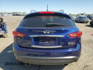 2013 Infiniti FX with VIN JN8BS1MW4DM100158, listed as a Copart auction lot 52123965 with 52,910 mi miles and Salvage Title. Bid and sale history available at DreamBid. Image 6.