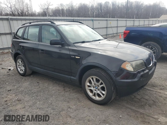 2004 BMW X3 2.5i with VIN WBXPA73434WB29992, listed as a Copart auction lot 48790005 with 175,855 mi miles and Salvage Title. Bid and sale history available at carsss.com. Image 4.