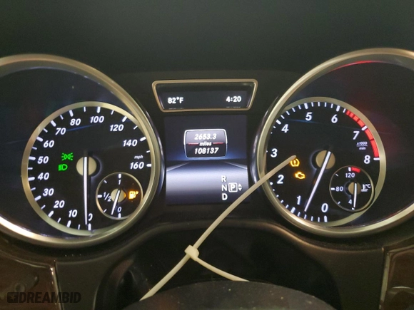 2015 Mercedes-Benz M-Class ML 350 with VIN 4JGDA5HB5FA589370, listed as a Copart auction lot 51262535 with 108,137 mi miles and Salvage Title. Bid and sale history available at carsss.com. Image 9.