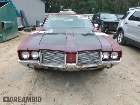 1971 Oldsmobile Cutlass with VIN 336871R112067, listed as a Copart auction lot 79889404 with Not Provided miles and Clean Title. Bid and sale history available at DreamBid. Image 5.