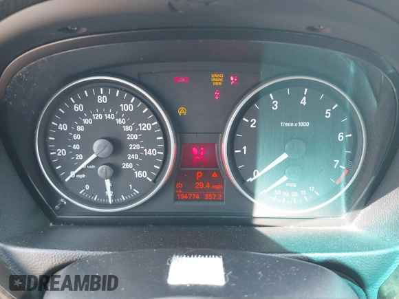 2007 BMW 3 Series 328i with VIN WBAVA33577KX82272, listed as a IAAI auction lot 42175352 with 194,774 mi miles and . Bid and sale history available at DreamBid. Image 7.