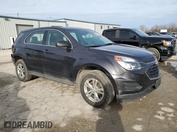 2016 Chevrolet Equinox LS with VIN 2GNFLEEK7G6220334, listed as a Copart auction lot 48279755 with 128,608 mi miles and Salvage Title. Bid and sale history available at carsss.com. Image 4.