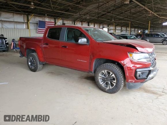 2022 Chevrolet Colorado 4WD Z71 with VIN 1GCGTDEN6N1106925, listed as a Copart auction lot 55877825 with 57,354 mi miles and Salvage title. Bid and sale history available at DreamBid. Image 4.