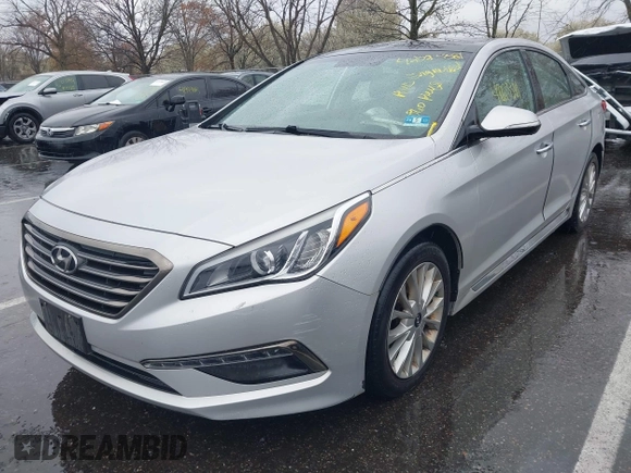 2015 Hyundai Sonata 2.4L Sport with VIN 5NPE34AF1FH124944, listed as a IAAI auction lot 42023381 with 169,376 mi miles. Bid and sale history available at carsss.com. Image 17.