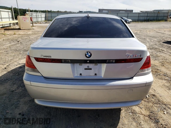 2003 BMW 7 Series 745i with VIN WBAGL63473DP68267, listed as a Copart auction lot 69923064 with 100,468 mi miles and Salvage title. Bid and sale history available at DreamBid. Image 6.