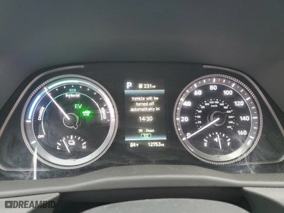 2023 Hyundai Sonata Hybrid SEL with VIN KMHL34JJ6PA082710, listed as a Copart auction lot 47080715 with 12,753 mi miles and Salvage Title. Bid and sale history available at carsss.com. Image 9.
