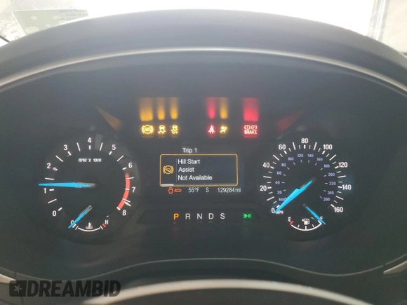 2015 Ford Fusion SE with VIN 3FA6P0H7XFR302708, listed as a Copart auction lot 55092865 with 129,284 mi miles and Salvage title. Bid and sale history available at DreamBid. Image 9.