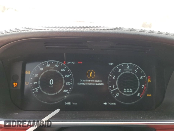 2022 Land Rover Range Rover Sport SVR with VIN SALWZ2RE6NA219923, listed as a Copart auction lot 72841544 with 48,211 mi miles and Salvage Title. Bid and sale history available at DreamBid. Image 9.