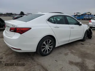 2017 Acura TLX with VIN 19UUB1F30HA010750, listed as a Copart auction lot 88780395 with 53,490 mi miles and Salvage Title. Bid and sale history available at carsss.com. Image 3.