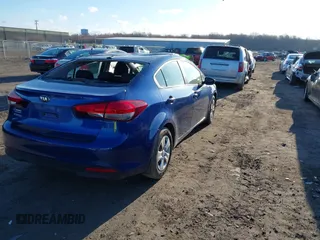 2017 Kia Forte LX with VIN 3KPFK4A76HE161141, listed as a IAAI auction lot 41856798 with 50,584 mi miles. Bid and sale history available at carsss.com. Image 4.