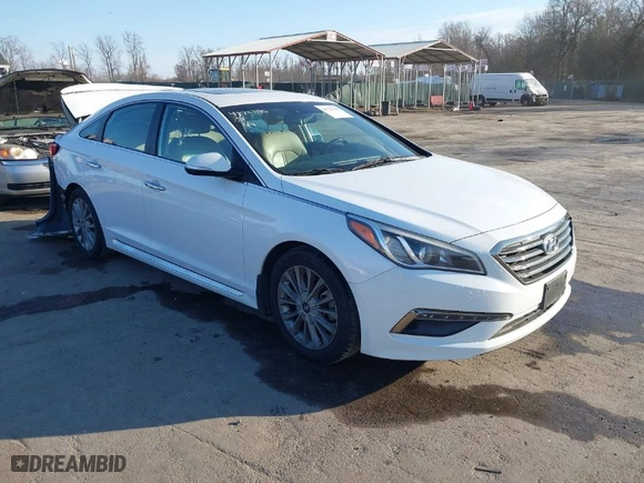 2015 Hyundai Sonata 2.4L Sport with VIN 5NPE34AF7FH040546, listed as a IAAI auction lot 41727185 with 56,294 mi miles. Bid and sale history available at carsss.com. Image 1.