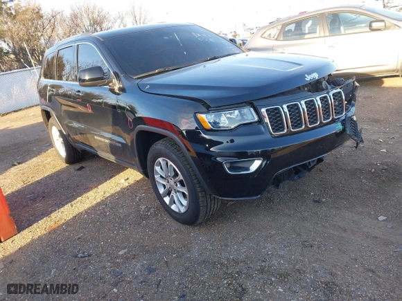 2021 Jeep Grand Cherokee Laredo X with VIN 1C4RJEAG9MC511837, listed as a IAAI auction lot 41386461 with 52,184 mi miles. Bid and sale history available at carsss.com. Image 1.