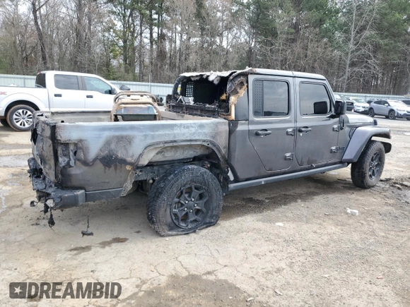 2022 Jeep Gladiator Texas Trail with VIN 1C6HJTAG2NL128766, listed as a Copart auction lot 44345455 with Not Provided miles and Salvage Title. Bid and sale history available at carsss.com. Image 3.