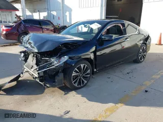 2017 Honda Accord Coupe EX-L V6 with VIN 1HGCT2B82HA007011, listed as a IAAI auction lot 41229380 with 27,838 mi miles. Bid and sale history available at carsss.com. Image 2.