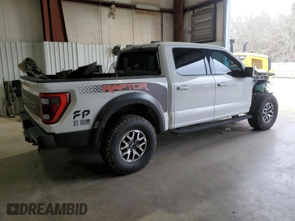 2023 Ford F-150 Raptor with VIN 1FTFW1RG5PFB97799, listed as a Copart auction lot 47471485 with 27,282 mi miles and Salvage Title. Bid and sale history available at DreamBid. Image 3.