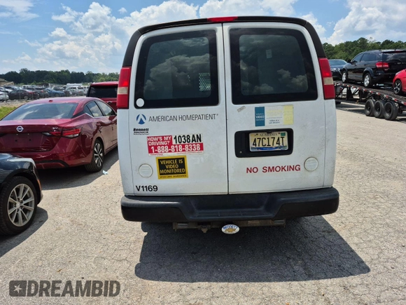 2014 Chevrolet Express Cargo with VIN 1GCWGFCG4E1148722, listed as a IAAI auction lot 42785369 with 188,945 mi miles and . Bid and sale history available at DreamBid. Image 27.