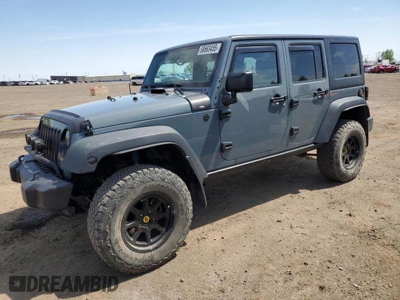 2014 Jeep Wrangler Unlimited Sahara with VIN 1C4BJWEG7EL228307, listed as a Copart auction lot 58663455 with 188,024 mi miles and Salvage title. Bid and sale history available at DreamBid. Image 1.