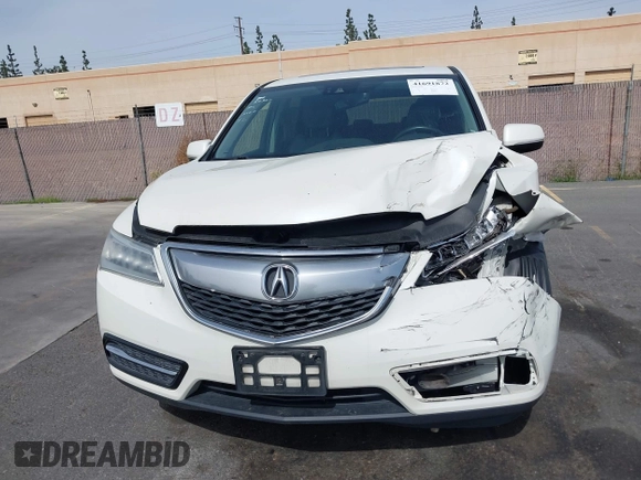 2016 Acura MDX w/Tech with VIN 5FRYD3H4XGB009265, listed as a IAAI auction lot 41691872 with 123,798 mi miles. Bid and sale history available at carsss.com. Image 12.