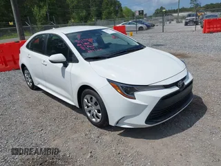 2025 Toyota Corolla LE with VIN 5YFB4MDE4SP280296, listed as a IAAI auction lot 42087813 with 9,384 mi miles. Bid and sale history available at carsss.com. Image 1.
