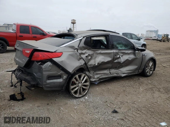 2015 Kia Optima SXL Turbo with VIN 5XXGR4A65FG458168, listed as a Copart auction lot 44966795 with 55,055 mi miles and Non Repairable. Bid and sale history available at DreamBid. Image 3.