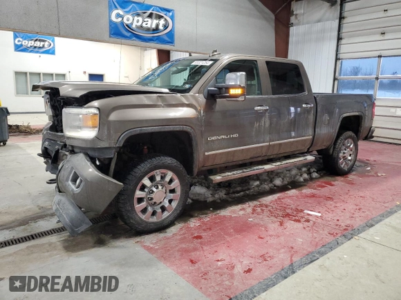 2015 GMC Sierra 2500HD Denali with VIN 1GT120EG6FF619065, listed as a Copart auction lot 83321254 with 120,628 mi miles and Salvage title. Bid and sale history available at DreamBid. Image 1.