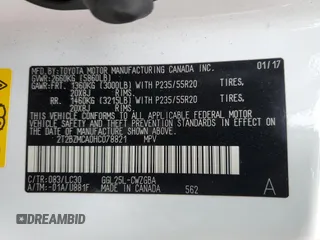 2017 Lexus RX 350 с VIN 2T2BZMCA0HC078821, выставлен на аукционе Copart как лот 58692465 с пробегом 77 875 миль миль и Списание • Salvage title. История ставок и продаж доступна на DreamBid. Изображение 13.
