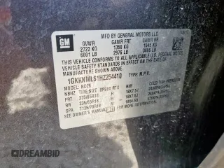 2017 GMC Acadia SLT with VIN 1GKKNMLS1HZ254410, listed as a Copart auction lot 58330625 with 195,027 mi miles and Salvage title. Bid and sale history available at DreamBid. Image 13.