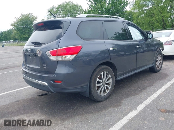 2014 Nissan Pathfinder S with VIN 5N1AR2MM6EC616953, listed as a IAAI auction lot 42352267 with 164,537 mi miles and . Bid and sale history available at DreamBid. Image 4.