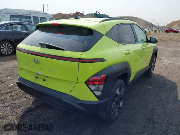 2024 Hyundai Kona SEL with VIN KM8HBCAB1RU090307, listed as a IAAI auction lot 41757473 with 10,112 mi miles and . Bid and sale history available at DreamBid. Image 4.