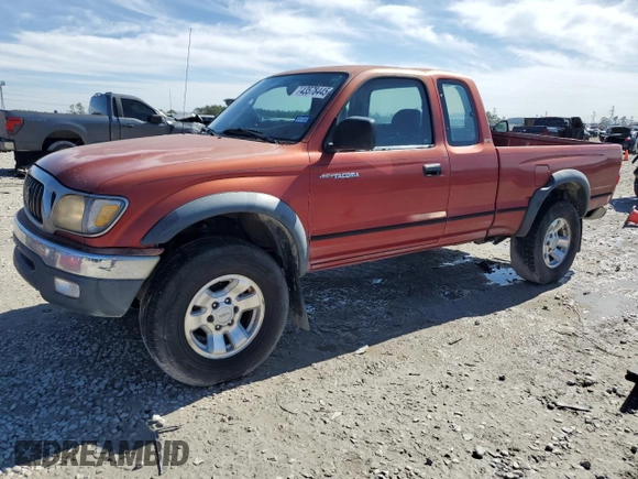 2002 Toyota Tacoma PreRunner with VIN 5TESM92N62Z111116, listed as a Copart auction lot 43578445 with 341,236 mi miles and Salvage title. Bid and sale history available at DreamBid. Image 1.