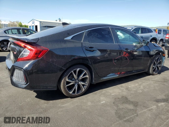 2018 Honda Civic Si with VIN 2HGFC1E51JH709059, listed as a Copart auction lot 52453615 with 90,917 mi miles and Salvage Title. Bid and sale history available at DreamBid. Image 3.