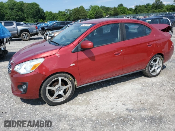 2019 Mitsubishi Mirage ES with VIN ML32F3FJXKHF18829, listed as a Copart auction lot 60101815 with 85,544 mi miles and Salvage title. Bid and sale history available at DreamBid. Image 1.