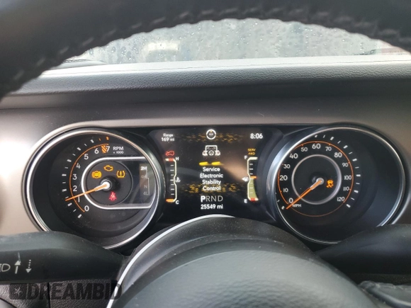2021 Jeep Wrangler Unlimited Sport with VIN 1C4HJXDG5MW509925, listed as a Copart auction lot 56345885 with 25,549 mi miles and Salvage title. Bid and sale history available at DreamBid. Image 9.